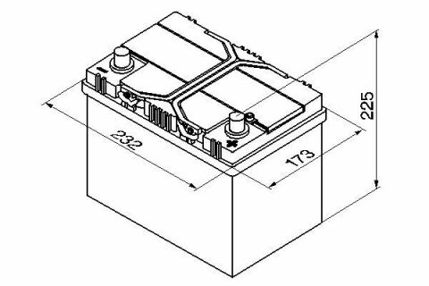 Аккумуляторная батарея 60Ah/540A (232x173x225/+R) S4 Азия