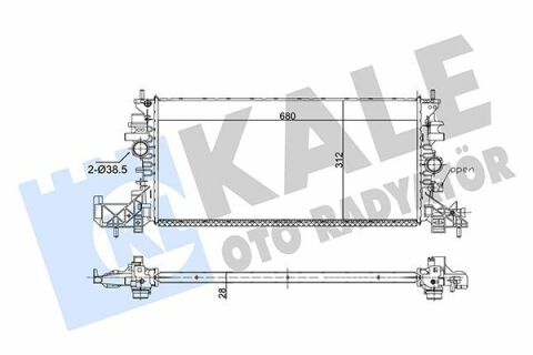 KALE OPEL Радиатор охлаждения (608*312*28)  Astra K (МКП) 15-