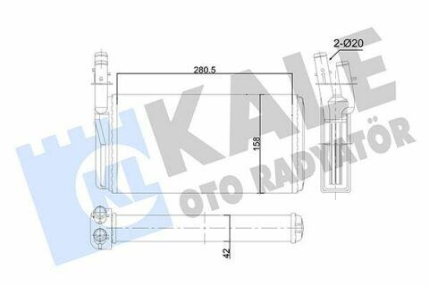 KALE FIAT Радіатор опалення Alfa Romeo 166 98-