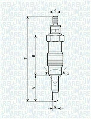 MAGNETI MARELLI Свеча накала FORD, HONDA,ISUZU,IVECO [062580704304]