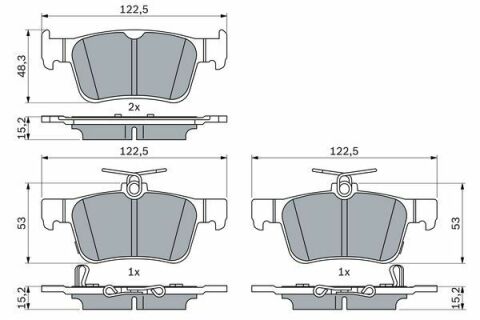 Колодки гальмівні (задні) Honda Civic 1.0-2.0 16V 15- Колодки гальмівні (задні) Honda Civic 1.0-2.0 16V 15-