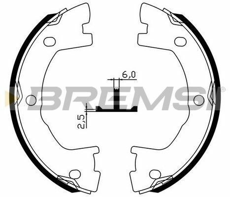 Колодки ручного гальма Daily II-III 89-06/Mascott 01-10 (Brembo)