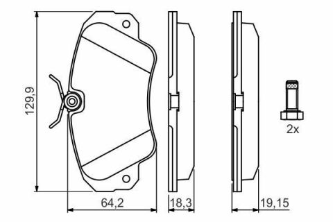 Колодки тормозные (передние) Opel Omega A/B 86-03/Senator B 87-93