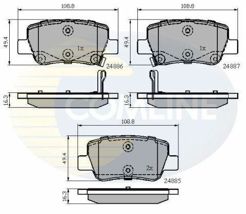 CBP32026 Comline - Гальмівні колодки до дисків