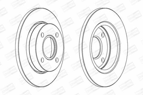 CHAMPION FORD Диск гальмівний передній Fiesta 95-