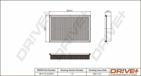 DP1110.10.0075 Drive+ - Фильтр воздуха