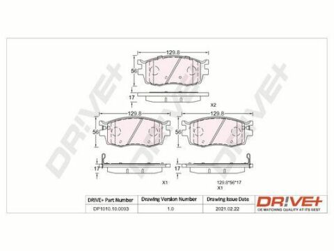 DP1010.10.0093 Drive+ - Гальмівні колодки до дисків