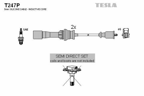 Кабель запалювання к-кт TESLA Mazda 323 98-04 1,5