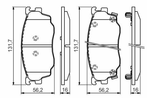 Тормозные колодки передние 626 97- MAZDA