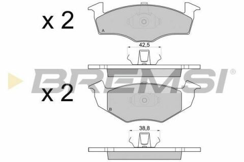 Гальмівні колодки пер. Polo 95-01/Golf 91-99 (ATE)