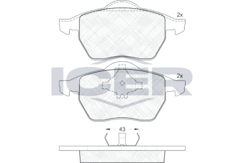 Колодки тормозные (передние) Audi A3/TT/Skoda Octavia 96-10/VW Golf/Passat B3/B4 91-06 (без датчика)