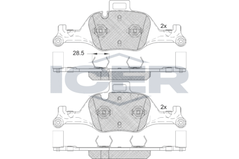 Колодки тормозные (передние) BMW 3 (G20-21/G80-81)/X3-X6 18-/5 (G30/G31/F90)/6 (G32)/7 (G11/G12) 15-