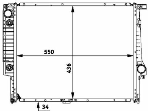 Радиатор охлаждения двигателя E36 2.0-3.2 90-99