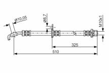 Шланг гальмівний передній лівий TOYOTA Avensis -03