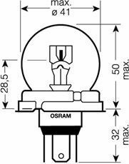 Автолампа Osram (75/70W 24V P45T)