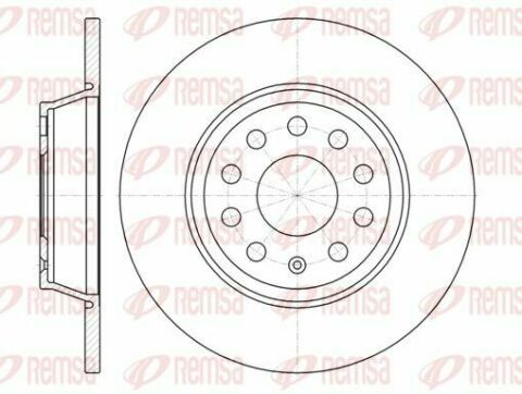 Диск тормозов. задний VW Golf V, Passat 06-, Touran