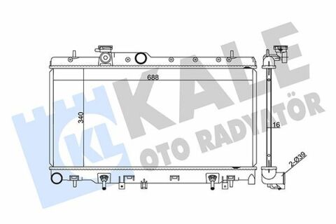 KALE SUBARU Радиатор охлаждения Impreza,Legacy III,Outback 1.5/2.5 98-