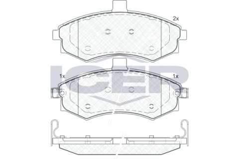 Колодки гальмівні (передні) Hyundai Elantra 00-06/Matrix 01-10/Kia Cerato 06-09