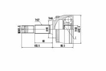 Шарнирный комплект, приводной вал
