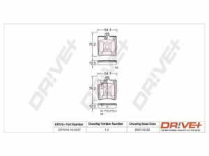 DP1010.10.0847 Drive+ - Гальмівні колодки до дисків