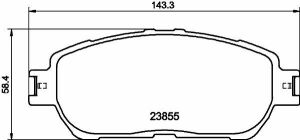 HELLA TOYOTA Тормозные колодки передн.Camry,Previa, Lexus ES 01-