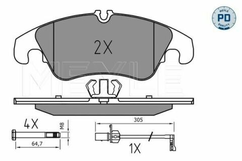 Колодки тормозные (передние) Audi A4/A5/Q5 07-