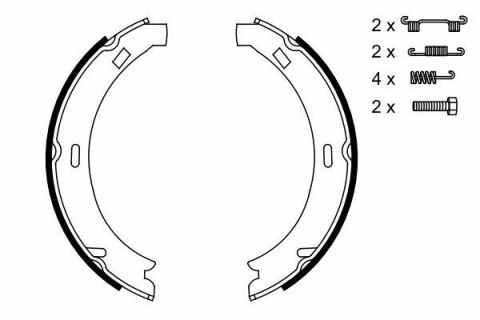 Колодки ручника MB C-class (W202/203) 93-07/A-class (W168/169) 97-12 (164x20)