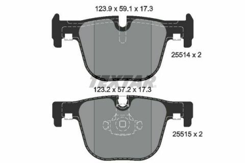 Колодки гальмівні (задні) BMW 3 (F30/F31/F34)/ 4 (F32/F36) 11- (Ate-Teves) Q+