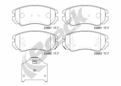 Колодки тормозные (передние) Hyundai Sonata/Tucson/Kia Sportage 01-