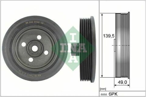 Шків колінвалу Ford Transit Connect 1.8 TDCi 02-13