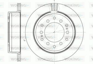 Тормозной диск зад. Cruiser 300/80/90/Prado/Lexus GX 01-10 3.0-4.7