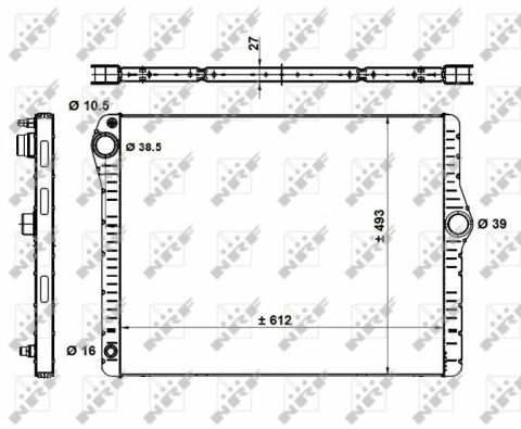 Радіатор охолодження BMW 5 (F10)/7 (F01-F04) 09-13 (N52/N53)