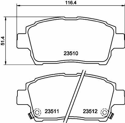 MINTEX TOYOTA Тормозные колодки передн.Yaris,Corolla  99-