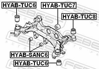 Сайлентблок дифференциала (подушки) Tucson 04-10