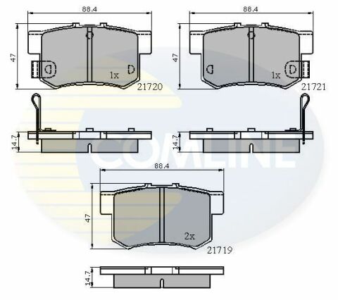 CBP3445 Comline - Тормозные колодки для дисков