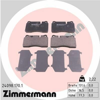 Колодки гальмівні (передні) VW Touareg 02- (Brembo)