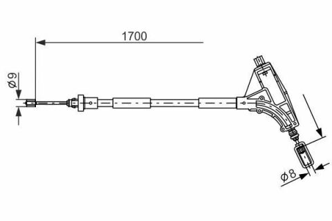 Трос ручного гальма передній 406 96- PEUGEOT