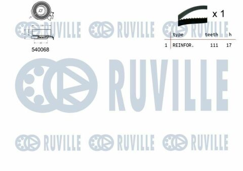 RUVILLE К-кт. ГРМ (ремінь+ролик+кріплення) OPEL 1,2-2,2: Astra F, Vectra, Corsa, Combo DAEWOO