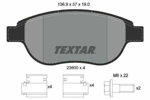 Колодки тормозные (передние) Citroen C4 04-/Peugeot 207/307 02- (Bosch) Q+