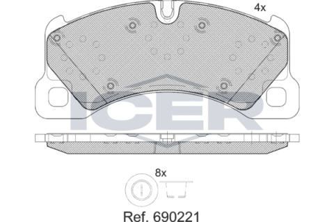 Колодки тормозные (передние) Porsche Cayenne 02-/Macan 14-/Panamera 10-16/VW Touareg 02-