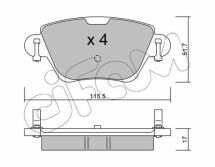 Гальмівні колодки зад. Kangoo 4x4/Mondeo III 01- (Bosch)