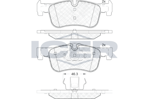 Колодки гальмівні (передні) Audi Q5 13-17/BMW 1 (F20/F21) 11-/2 (F22/F23/F87/F45/F46) 14-