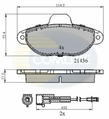 CBP2509 Comline - Тормозные колодки для дисков