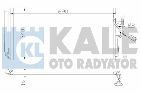 KALE MAZDA Радиатор кондиционера Mazda 6 1.8/2.5 07-