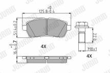 FORD Гальмівні колодки пров. Fiesta 08-