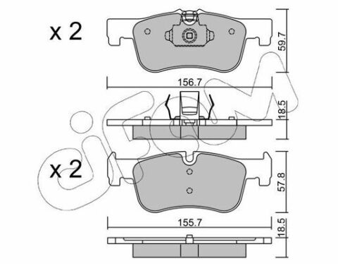 Гальмівні колодки передні 1 F20,2 F22,3 F30,4 F32,33 12- BMW