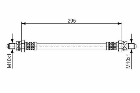 Шланг гальмівний задній Fiesta-96 FORD