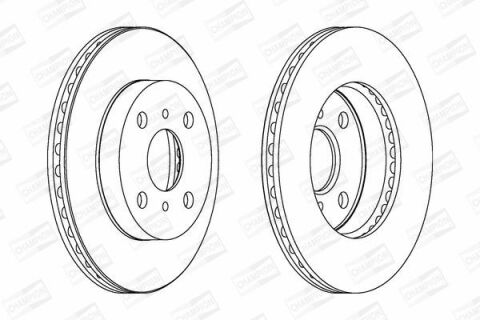 CHAMPION TOYOTA Диск тормозной передний Yaris 99-