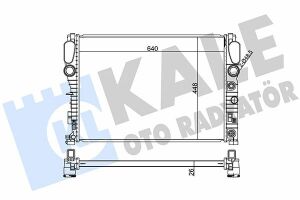 KALE DB Радіатор охолодження W211 2.2/3.5 02-