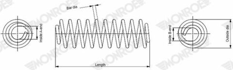 Пружина задняя GOLF VII (5G1, BQ1, BE1, BE2) e-Golf 14-17, AUDI Q3 2.0 18-, SEAT LEON ST (5F8) 1.4 TGI 13-18 VW